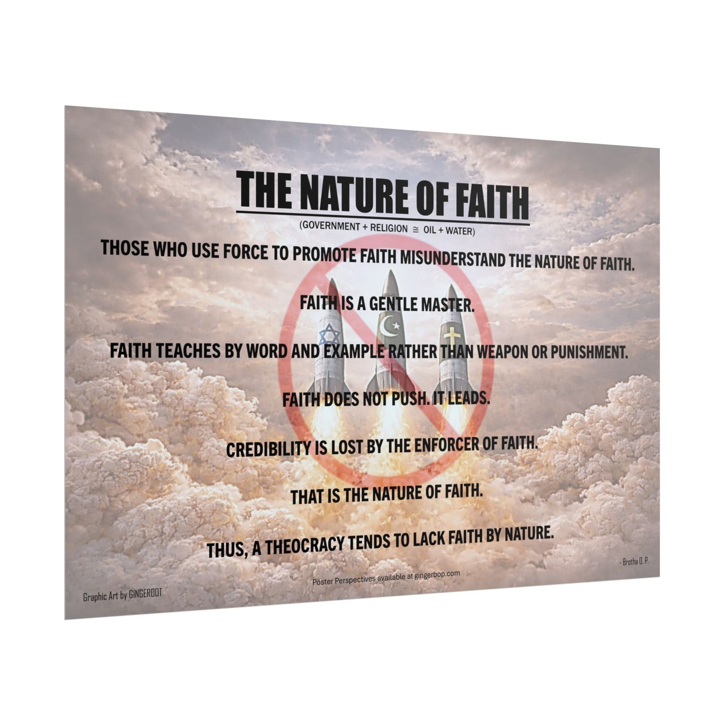The Nature of Faith — Inspirational Thought Provoking Wall Art