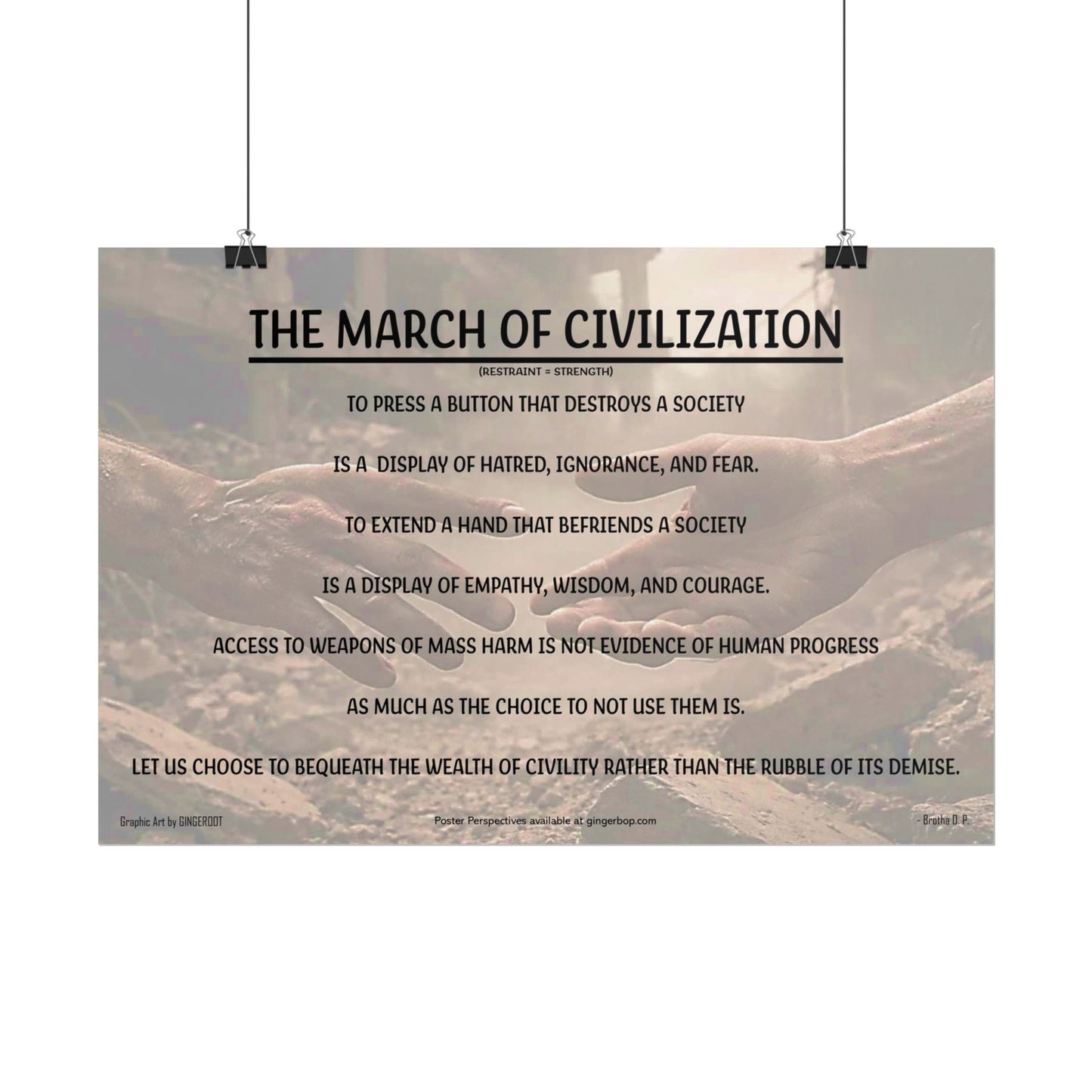 The March of Civilization — Inspirational Thought Provoking Wall Art