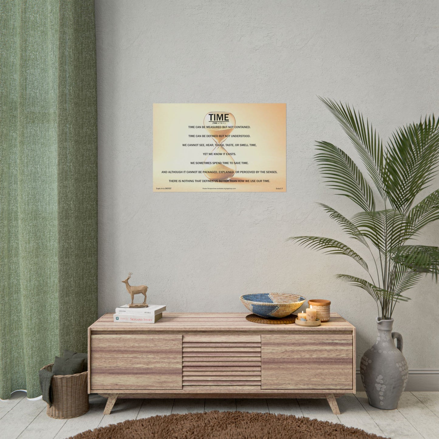 Time — Inspirational Thought Provoking Wall Art