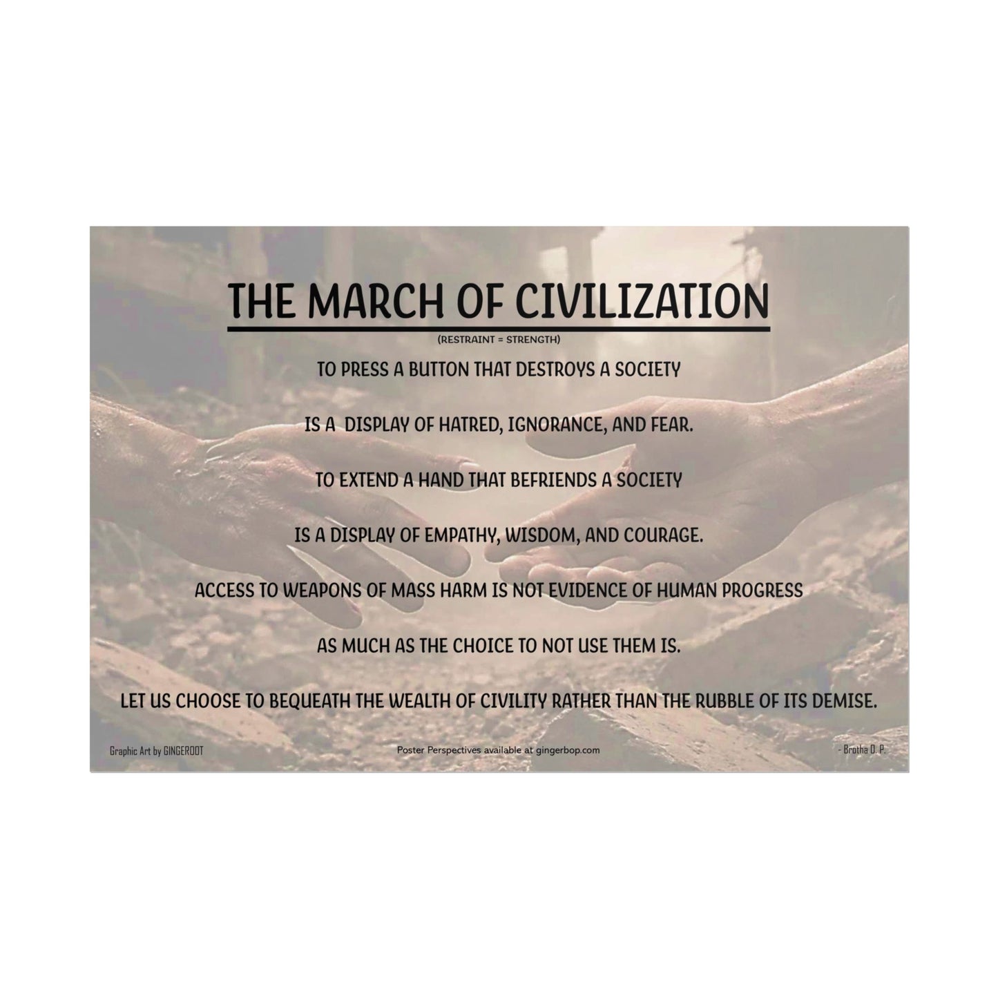 The March of Civilization — Inspirational Thought Provoking Wall Art