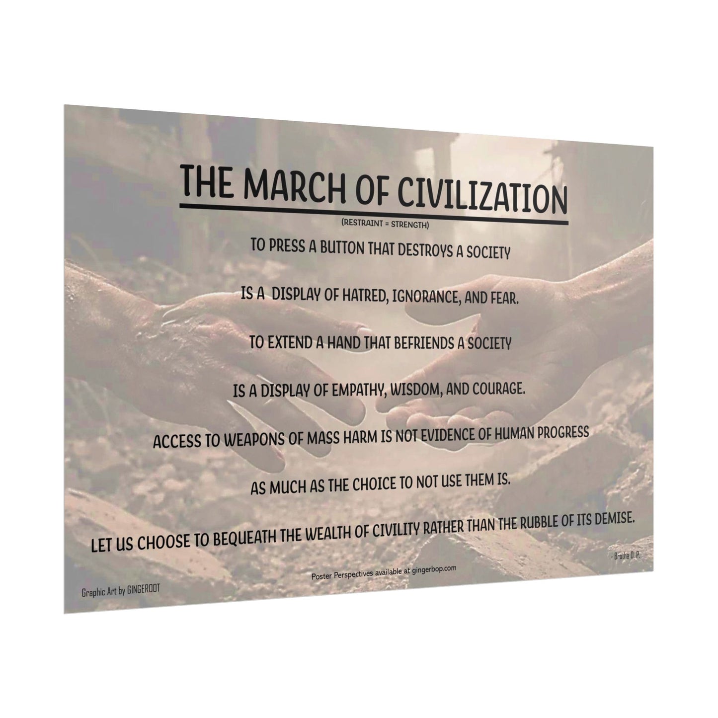 The March of Civilization — Inspirational Thought Provoking Wall Art