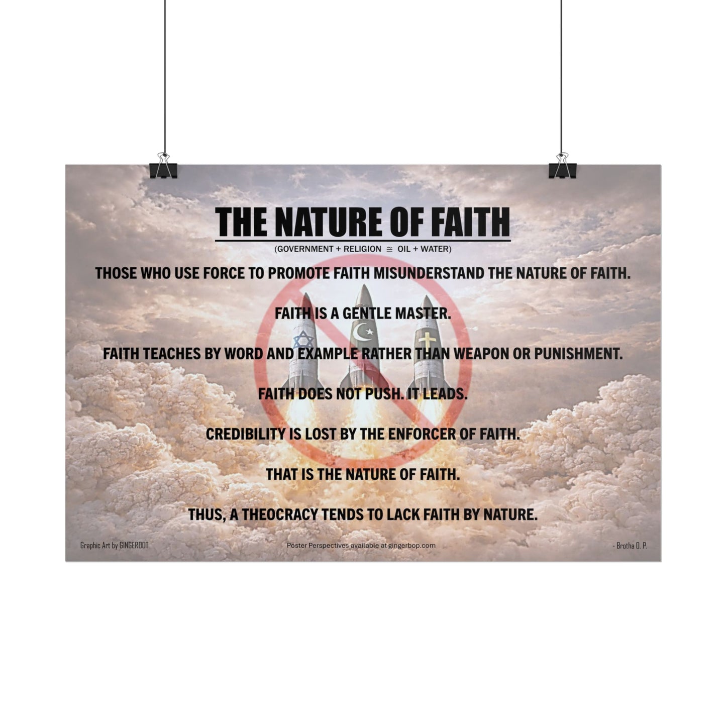 The Nature of Faith — Inspirational Thought Provoking Wall Art